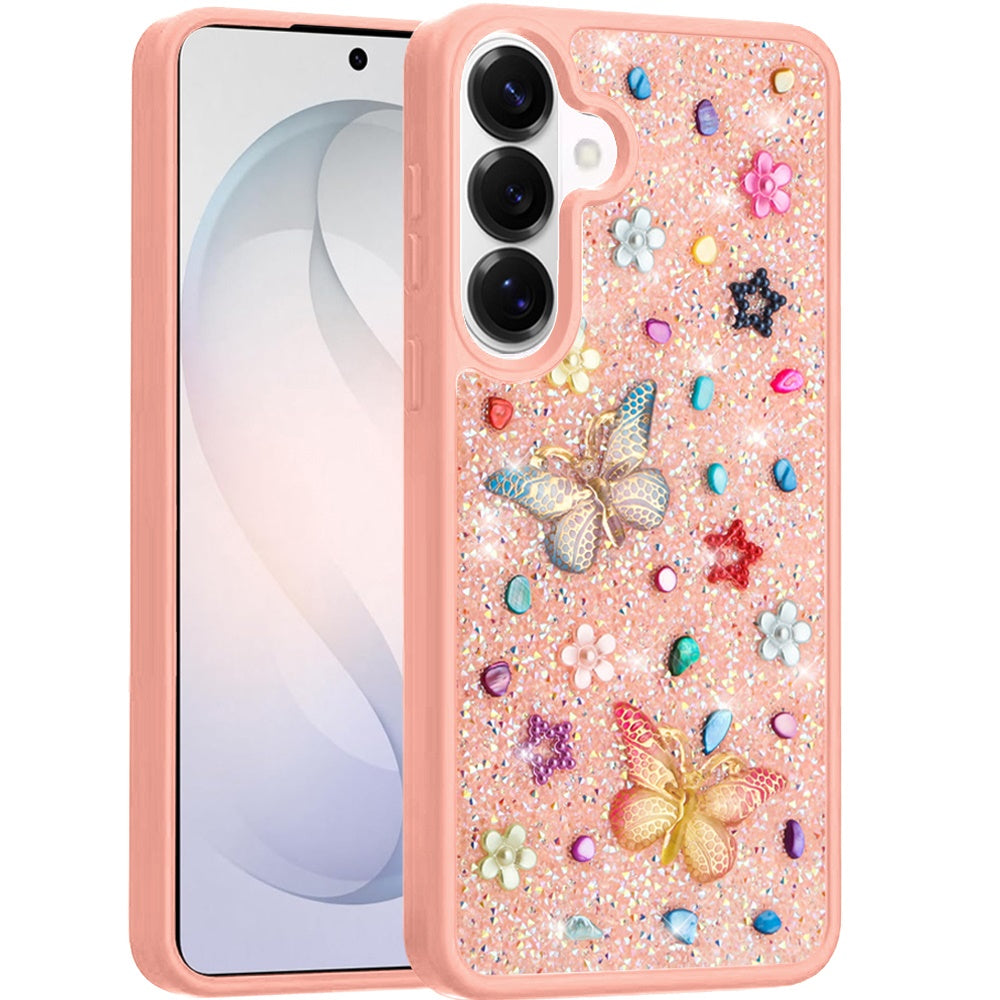 Phone Case for Samsung Galaxy S26+ / S26 Plus 3D Butterfly Diamond Bling Glitter Shockproof Stylish Protective Luxury Hybrid Sparkly Durable Grip Design Cover