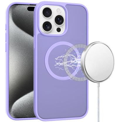 For Samsung Galaxy A17 5G MagSafe Compatible Case Hybrid Soft TPU Bumper Hard Translucent Matte Back Slim Shockproof Case Cover Light Purle