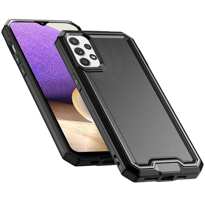 For Samsung Galaxy A32 5G Tough Modern Fused Hybrid Armor Hard PC TPU Rubber Shockproof Drop Protection Impact Case Cover Black