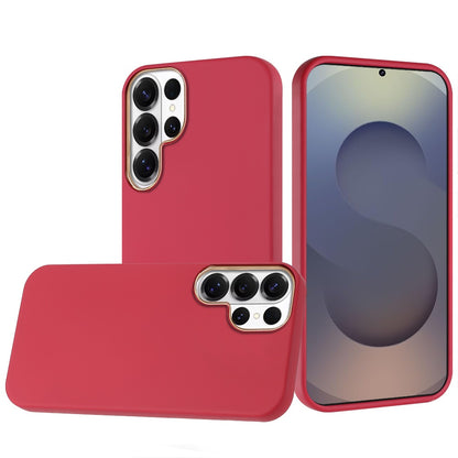 For Samsung Galaxy S26 Ultra Slim Classic Hybrid Around Rubber Gummy Gel Slick Hard PC Silicone TPU Chromed Button Case Cover