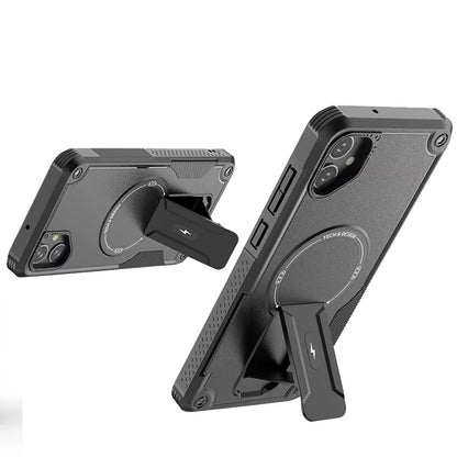 For Samsung Galaxy A07 Magnetic Invisible Kickstand Holder with Magsafe, Slim Fit Shockproof Hybrid Military Grade Heavy Duty Case Cover