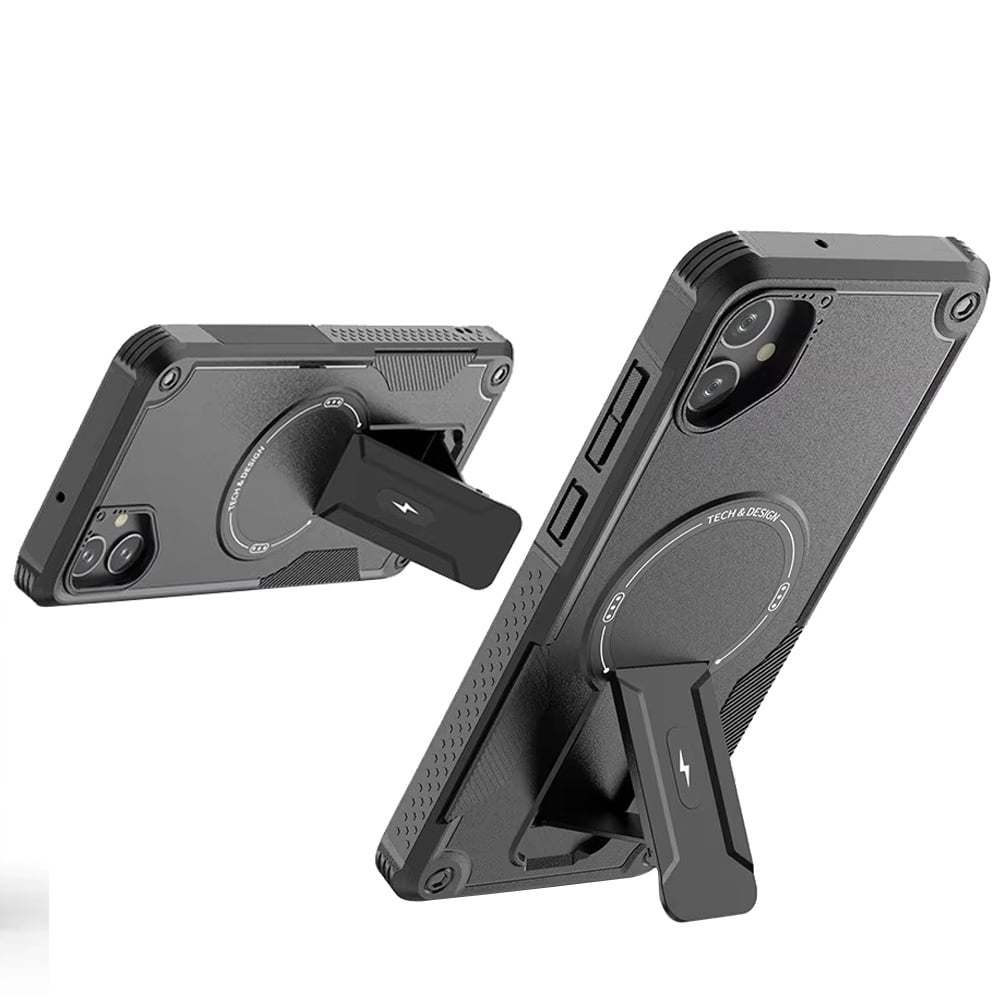 For Samsung Galaxy A07 Magnetic Invisible Kickstand Holder with Magsafe, Slim Fit Shockproof Hybrid Military Grade Heavy Duty Case Cover