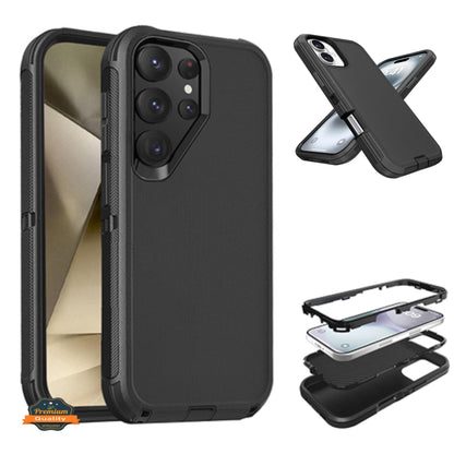 For Samsung Galaxy S25 Ultra Delux Armor Case Shockproof Rugged 3-Layer Protection Hybrid Heavy Duty with Enhanced Durability Case Cover