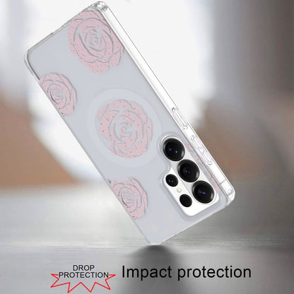 Phone Case for Samsung Galaxy S26 Ultra Shockproof Dual Layer TPU IMD Print Rugged Anti-Slip Grip Drop Protection Scratch Resistant Slim Fit Glossy Floral Heart Aesthetic Cover