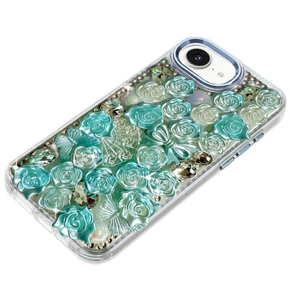 For Samsung Galaxy A17 5G Muti-Color Floral Fashion Bling Crystal 3D Full Diamonds Stones Sparkle Rhinestone Glitter Hybrid Case Cover