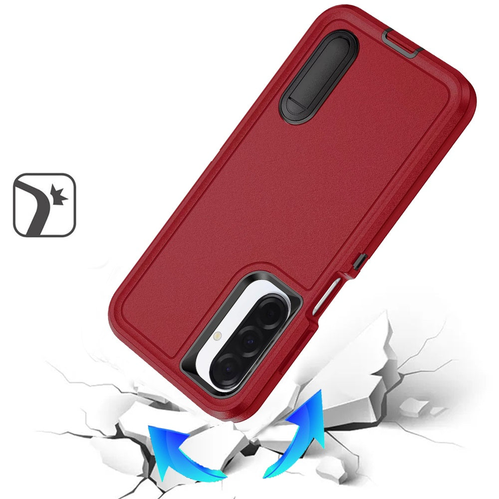 For Samsung Galaxy S25 Fan Edition /Galaxy S25 FE Hybrid 3 Layers Hard 3in1 Shockproof with Kickstand Heavy Duty Hard TPU Rubber Anti-Drop Case Cover