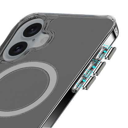 For Apple iPhone 16 (6.1") Clear Magnetic Case with Built-in Magnets Compatible with MagSafe Slim Soft TPU Bumper Case Cover Transparent