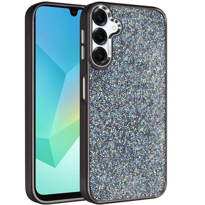 For Samsung Galaxy A16 5G Crystal Sparkle Diamond Glass Full Mini Glitter Bling Frame TPU Hybrid Protective Case Cover