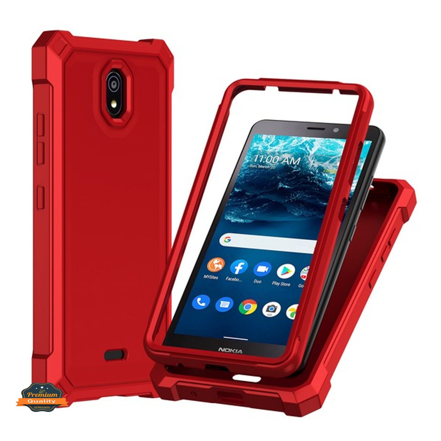 For Boost Mobile Celero 3 /Celero 5G (2024) Full-Body Dual Layer Hybrid Case Slim, Drop-Proof TPU Hard PC, Durable Corner Front Bumper Protector Case Cover