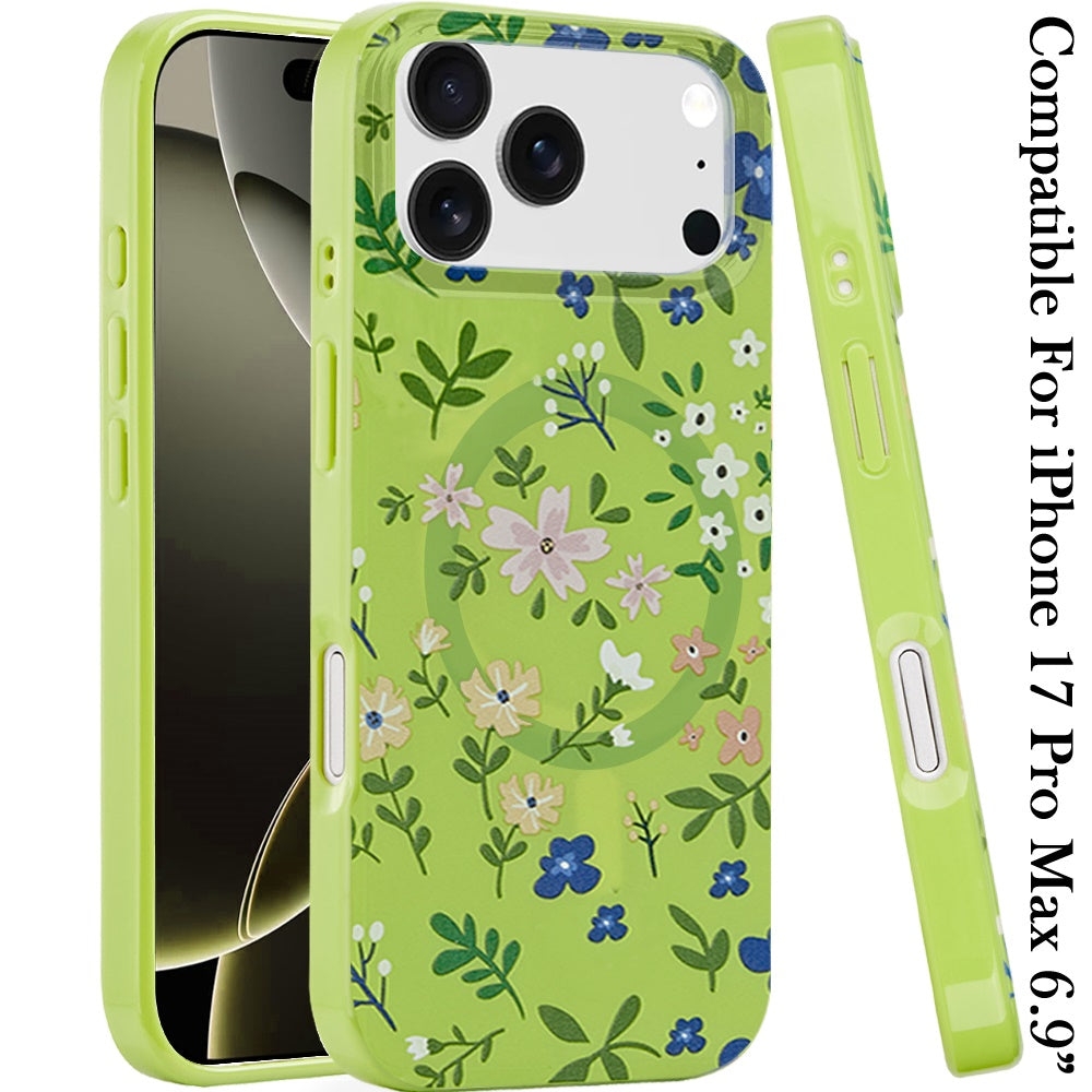 For Apple iPhone 17 Pro Max Stylish Pattern Fashion IMD Printed Design TPU Slim Shockproof Protective with Magnetic Back Case Cover