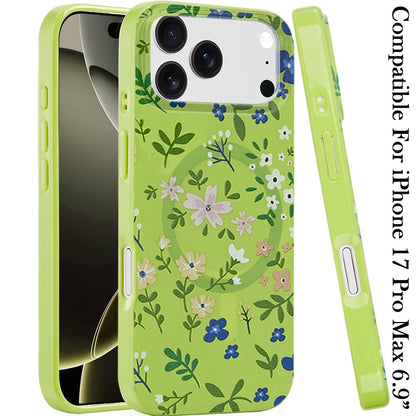 For Apple iPhone 17 Pro Max Stylish Pattern Fashion IMD Printed Design TPU Slim Shockproof Protective with Magnetic Back Case Cover