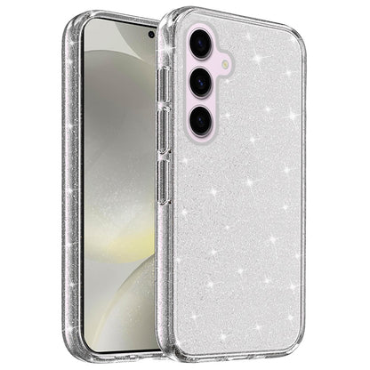 Transparent Glitter Shiny Sparkle Bling TPU Rubber Hard Back Hybrid Frame Shockproof