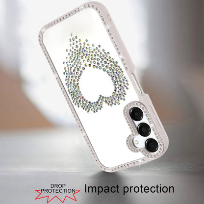 For Samsung Galaxy A16 5G Angel Hearts Glitter Shimmer Diamond Edge Hybrid Drop Protection Shockproof Design Case Cover