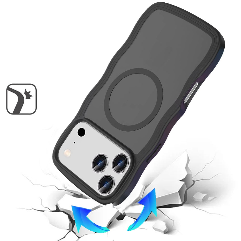 For Apple iPhone 17 Pro Max (6.9") Grip Hand Magnetic Hybrid Case Shockproof Protection Matte Skin Rubber TPU + PC Case Cover