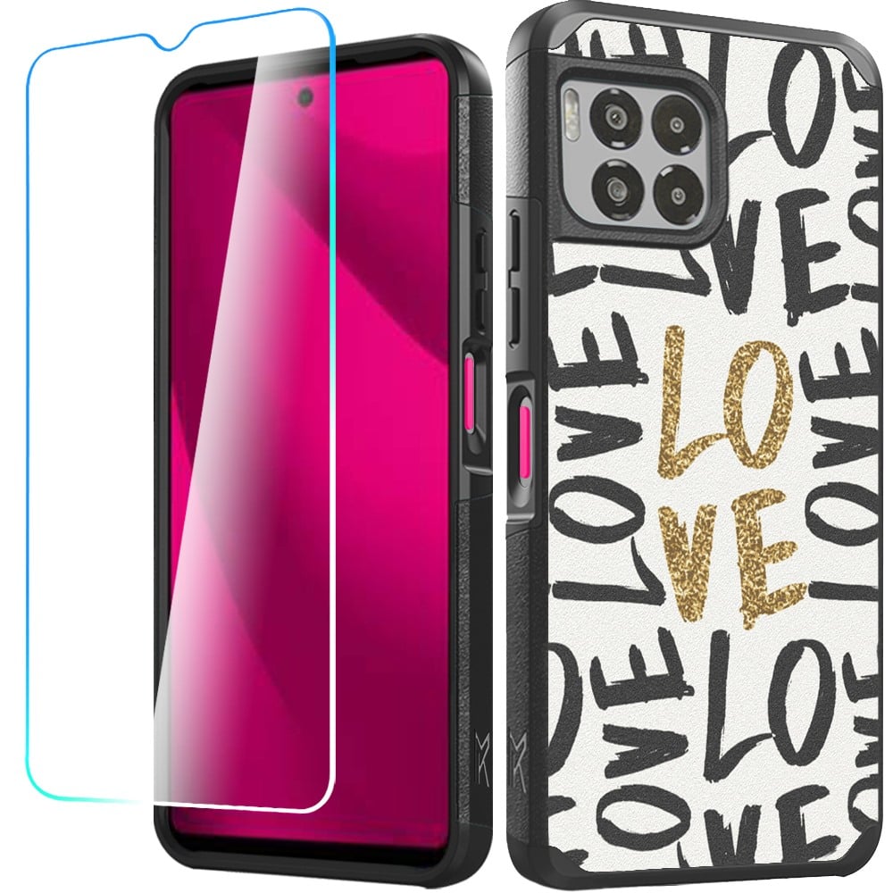 For TCL Revvl 7 PRO 5G Tough Hybrid Magnetic Mount Friendly Shock Protection Durable Grip Includes Tempered Glass Case Cover