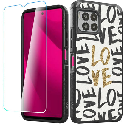 For TCL Revvl 7 PRO 5G Tough Hybrid Magnetic Mount Friendly Shock Protection Durable Grip Includes Tempered Glass Case Cover