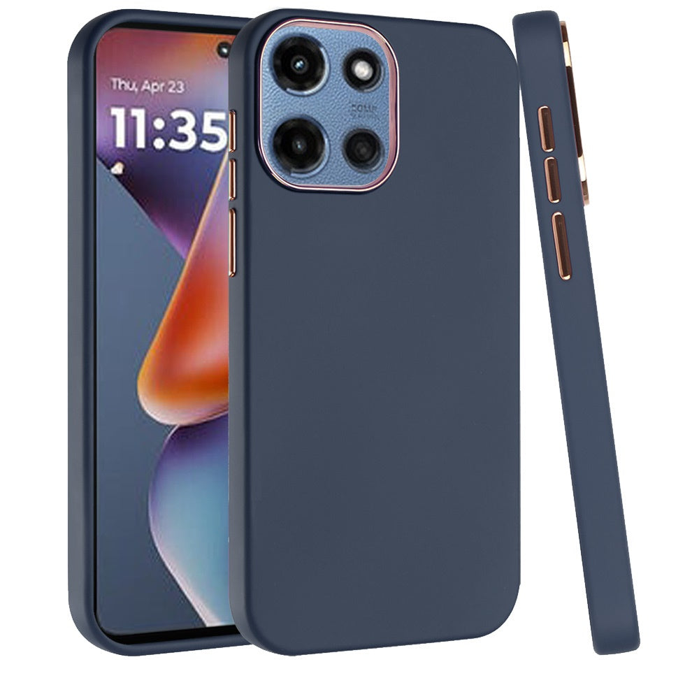 For Motorola Moto G 5G 2025 Hybrid Armor Shockproof, Durable Bumper Rubber Gummy Gel Slick Hard PC Silicone TPU Case Cover