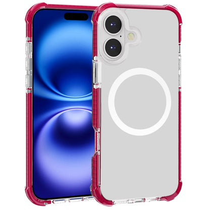 For Apple iPhone 17 (6.3") Magnetic Acrylic Case Transparent Back, Rugged Colorful Frame, Shockproof Hybrid, MagSafe Compatible Case Cover