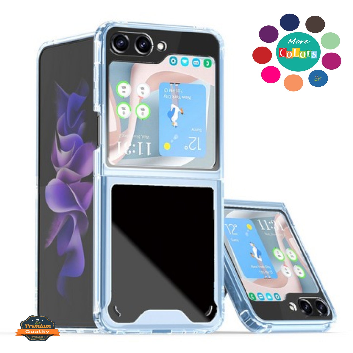 For Samsung Galaxy Z Fold 7 Slim Hybrid Clear Hard PC + Rubber TPU Acrylic Back Bumper Shockproof Thin Protective Case Cover