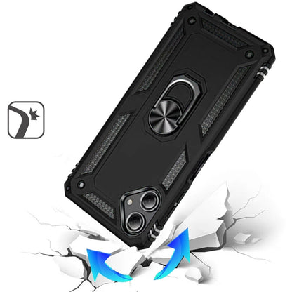 For Samsung Galaxy A07 Hybrid Shockproof Durable 360 Degree Rotatable Ring Stand Holder Kickstand Fit Magnetic Car Mount Case Cover