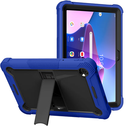 For Shockproof Hybrid Case with Slide Kickstand, Tough Protection Strong Tablet Hybrid Heavy Duty Armor Blue Tablet Case Cover
