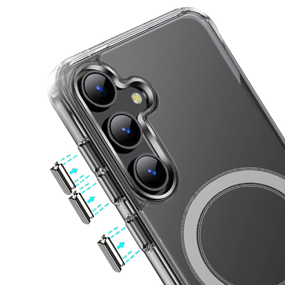 For Samsung Galaxy S26 Clear Magnetic Case with Built-in Magnets Compatible with MagSafe Slim Soft TPU Bumper Case Cover Transparent