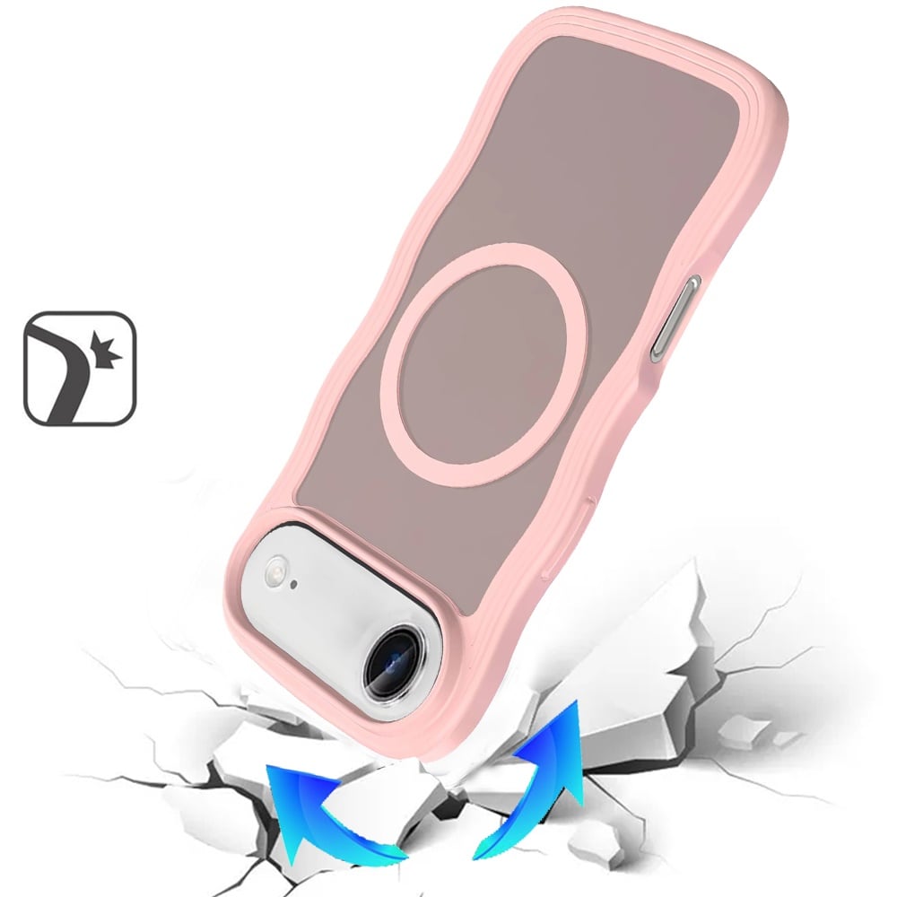 For Apple iPhone 17 Air (6.6") Grip Hand Magnetic Hybrid Case Shockproof Protection Matte Skin Rubber TPU + PC Case Cover