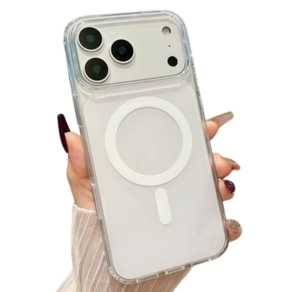 For Apple iPhone 17 Pro Crystal Clear Colorful Case Compatible with MagSafe, Shockproof Slim Protective Hybrid TPU Case Cover