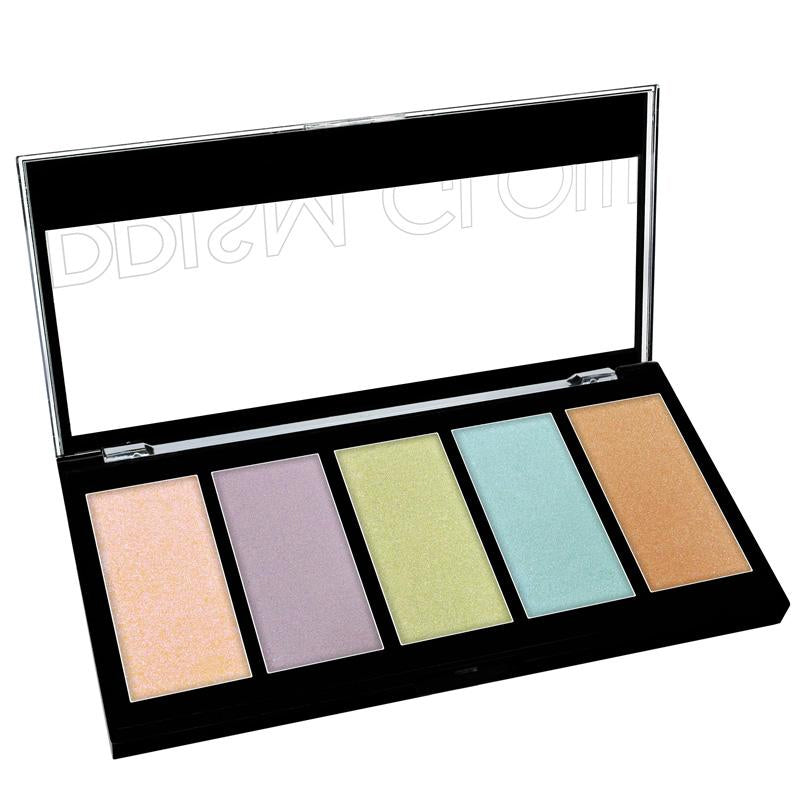 KLEANCOLOR 5 Color Prismatic Highlighter Palette [FACE, Highlight & Shimmer] Prism Glow