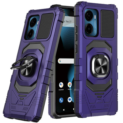 For Apple iPhone 17E /16E Hybrid Dual Layer with 360° Rotate Magnetic Ring Stand Holder Kickstand TPU Rugged PC Shockproof Case Cover