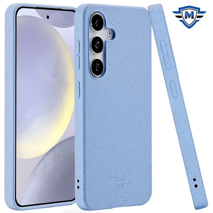 For Samsung Galaxy S24+ Plus Wheat Fiber Eco Slim Shock Protection Durable Grip Lightweight Bio Material Design for Plus Series Case Cover Light Blue