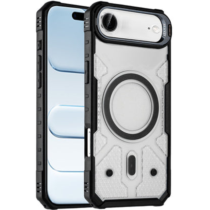 For Apple iPhone 17 AIR Transparent Tough Dotted Magnetic Case with Camera Stand & Hybrid Grip Shockproof Case Cover