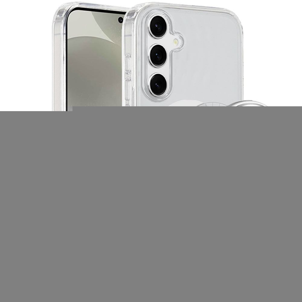 For Samsung Galaxy S25 /S24 Transparent Two Tone Gradiant Magnetic Space [Compatible with Magsafe] Hybrid Shockproof Protective Case Cover Two Tone Blue