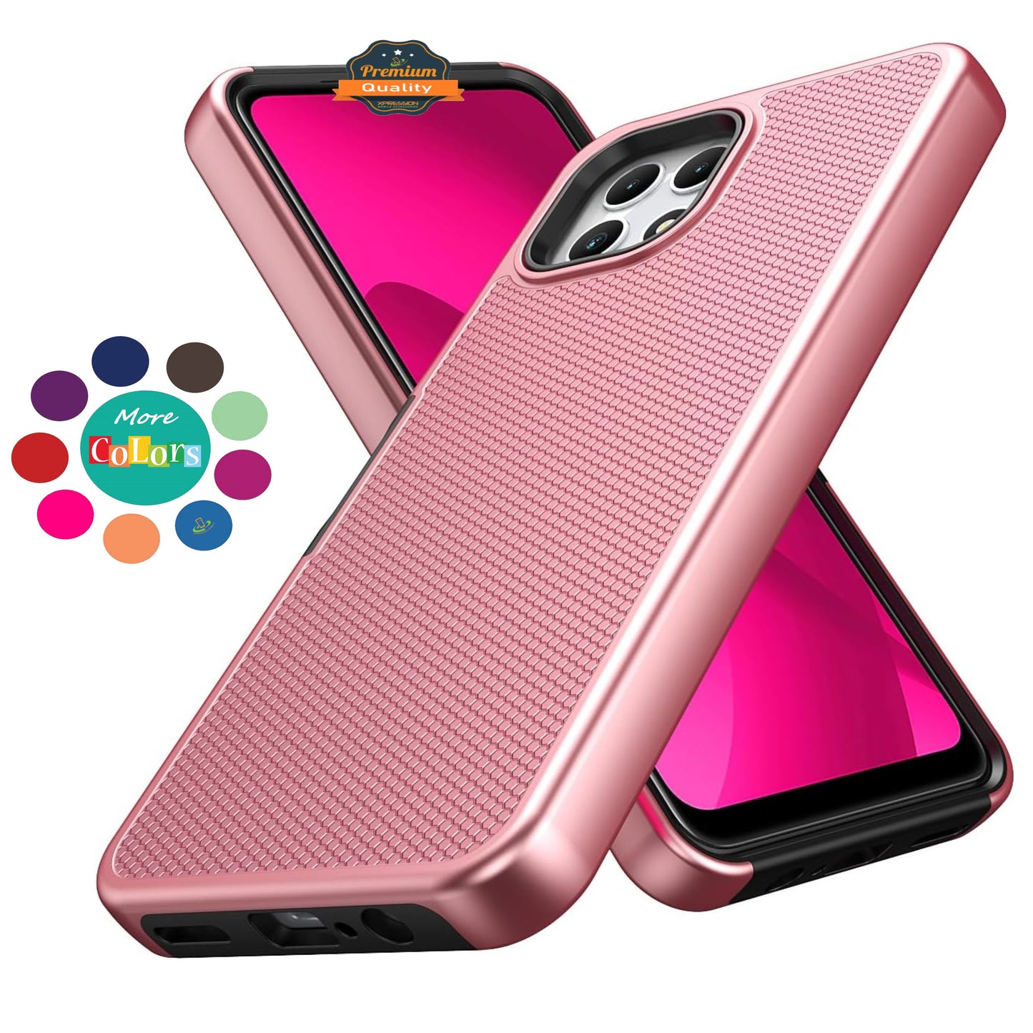 For Motorola Moto G Power 5G 2026 Dual Layer Slim & Tough Hybrid Shockproof Heavy Duty Rubber TPU Matte with Textured Rugged Shell Protection Case Cover