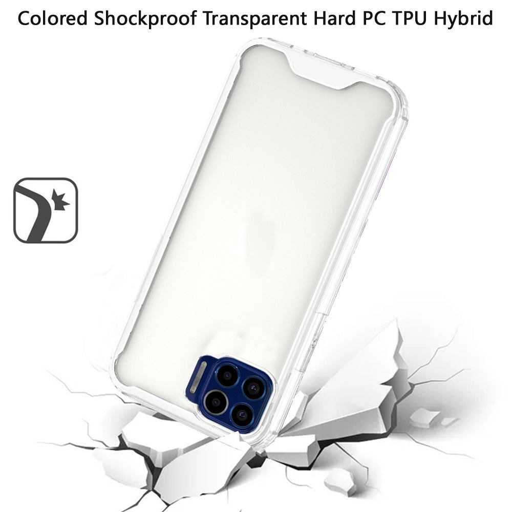 For Apple iPhone 17E /16E Clear Colored Shockproof Transparent Hard PC + Rubber TPU Hybrid Bumper Shell Slim Protective Case Cover Clear