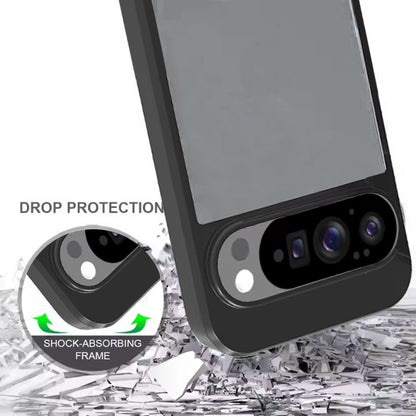 For Google Pixel 10 Pro XL Hybrid Slim Crystal Clear, Shock-Absorption Durable Bumper TPU + Hard PC Back, Transparent Design Case Cover Black