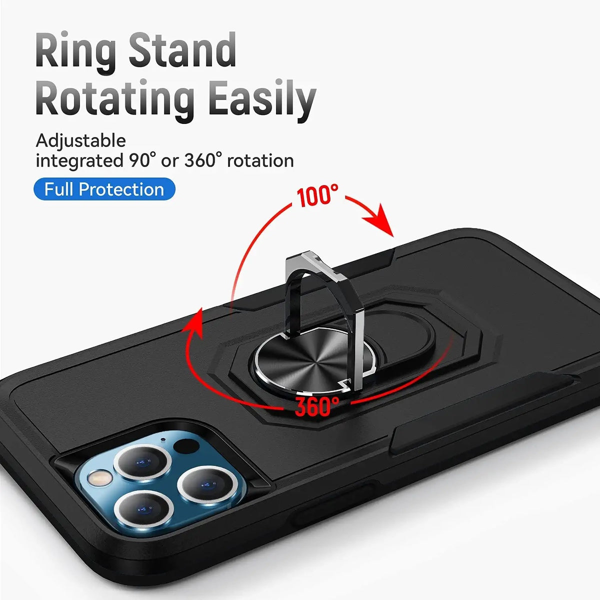 For Samsung Galaxy S25 /S24 Heavy Duty Rugged Hybrid, Dual-Layer Shockproof Protection with Magnetic Ring Stand Holder Case Cover