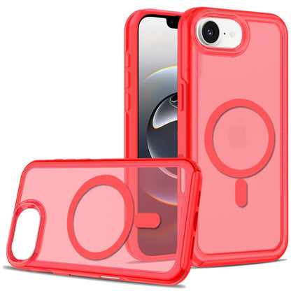 For Apple iPhone 16e Slim & Durable Compatible with MagSafe Hybrid Shockproof Glossy Oil Protective Dual Layer TPU + PC Case Cover