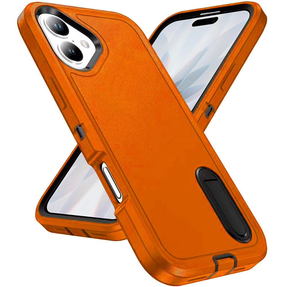 For Apple iPhone 17 Pro Max Hybrid 3 Layers Hard 3in1 Shockproof with Kickstand Heavy Duty Hard TPU Rubber Anti-Drop Case Cover