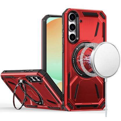 For Samsung Galaxy S22 Hybrid Magnetic Ring and 360° Rotational Kickstand with MagSafe Compatible, Military Grade Drop Protection Case Cover