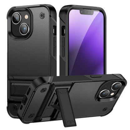 For Apple iPhone 15 Pro (6.1") Heavy Duty with Kickstand Stand Hybrid Sturdy Military Armor Durable Shockproof Bumper  Phone Case Cover