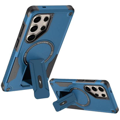 For Samsung Galaxy S26 Ultra Magnetic Invisible Kickstand Holder with Magsafe, Slim Fit Shockproof Hybrid Military Grade Heavy Duty Case Cover