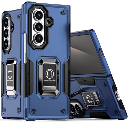 For Samsung Galaxy Z Fold 7 Hybrid Stand Magnetic Ring Holder Kickstand Heavy Duty Rugged Drop Silicone & Hard PC Shockproof Case Cover