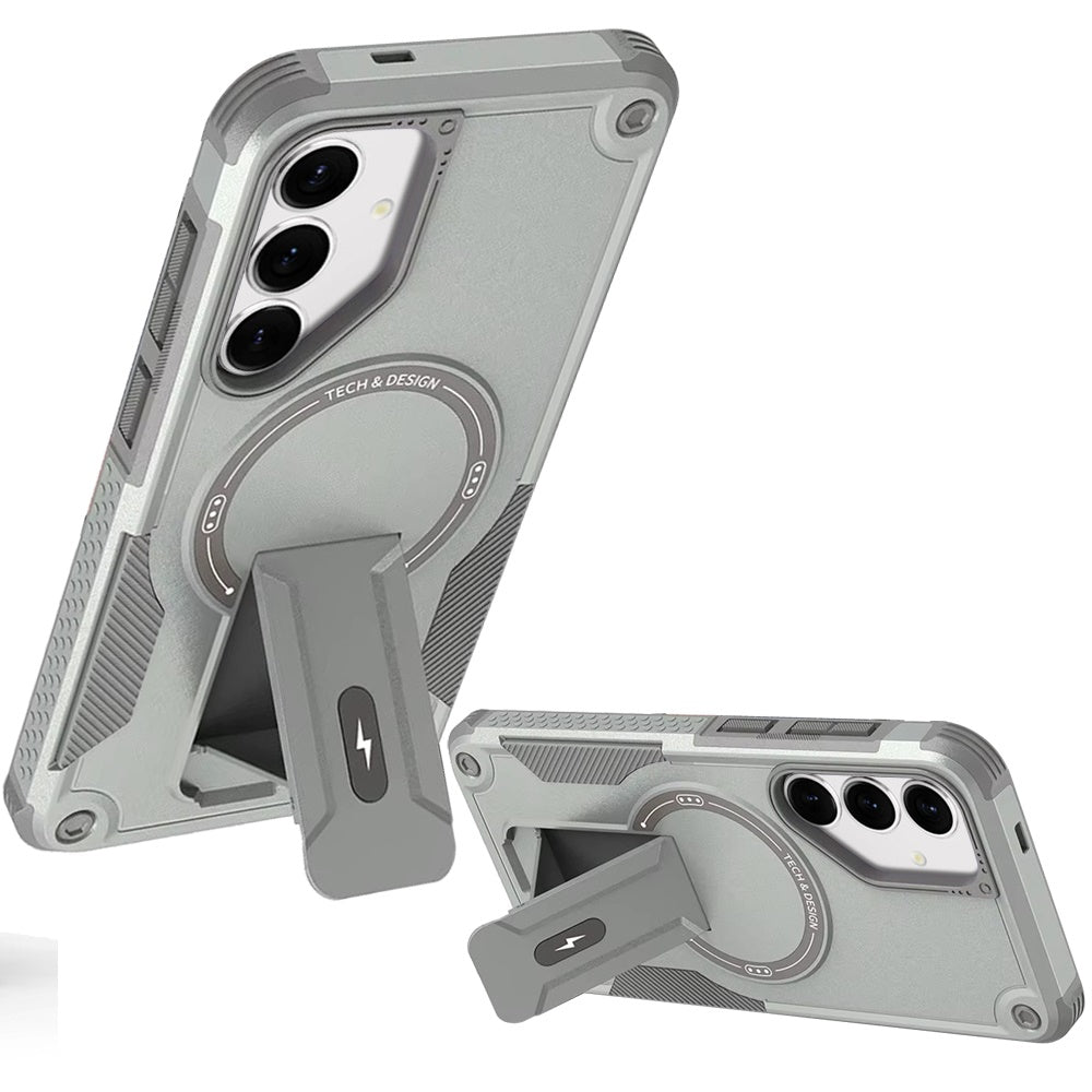 Shockproof Samsung Galaxy S25/S24 Magnetic Hybrid Case with Kickstand - Durable Cover