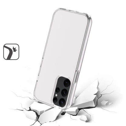 For Samsung Galaxy S24 Transparent Shock Absorption PC + TPU Rubber Gel Thick 3mm Hybrid Silicone Slim Fit Back Case Cover Smoke