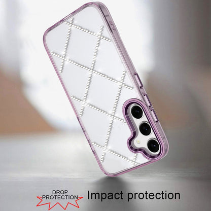 For Samsung Galaxy S26+ / S26 Plus Gem Glitter Diamond Bling Clear Hybrid TPU Cover, Colorful Shockproof Protective Back, Slim Fit for Women Girls Case Cover Dark Purple