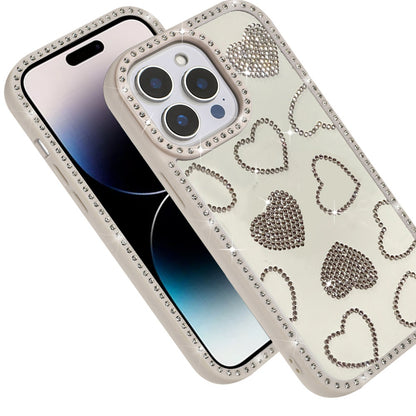 For Samsung Galaxy S26 Ultra Spread Love Glitter Shimmer Diamond Edge Hybrid Drop Protection Shockproof Design Compatible Case Cover