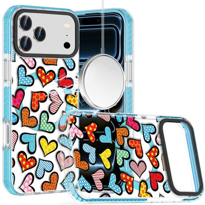 For Apple iPhone 17 Pro Max Magnetic Hybrid Stylish Design IMD Pattern, Compatible with MagSafe, Slim TPU Case Cover