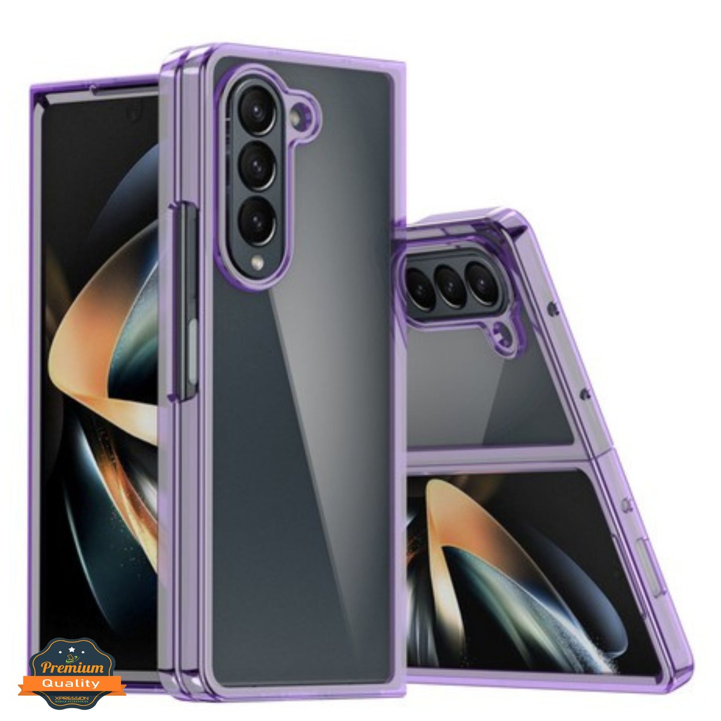 For Samsung Galaxy Z Fold 7 Slim Hybrid Clear Hard PC + Rubber TPU Acrylic Back Bumper Shockproof Thin Protective Case Cover