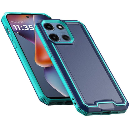 For Motorola Moto G 5G 2025 Tough Modern Fused Hybrid Armor Hard PC TPU Rubber Shockproof Drop Protection Impact Case Cover